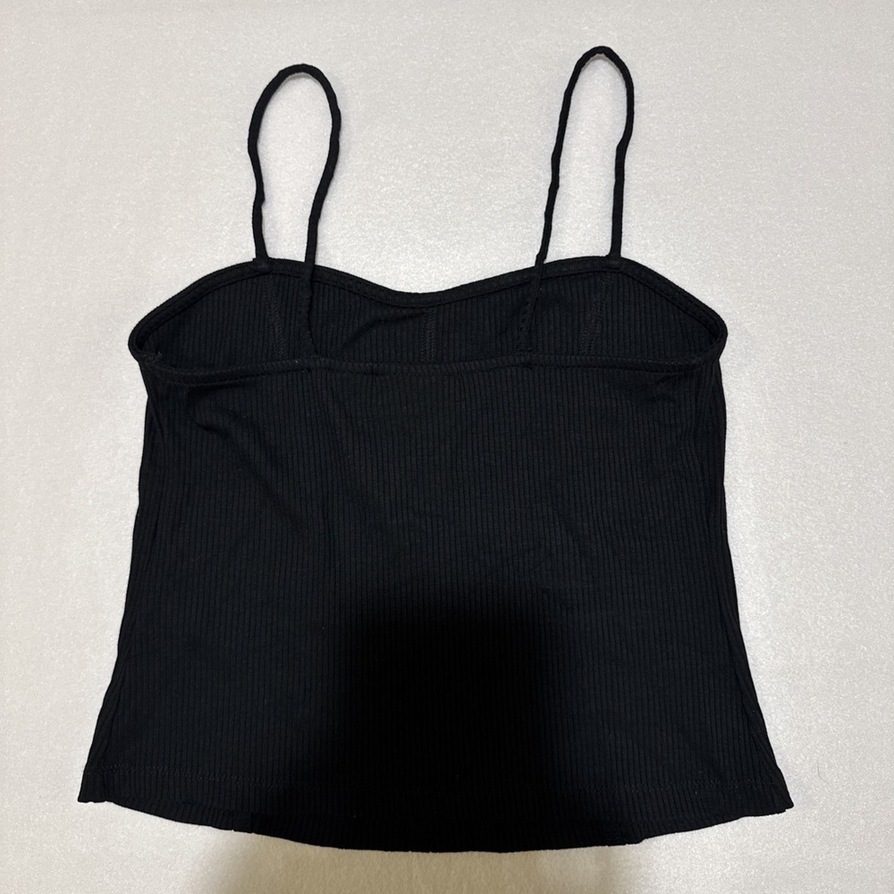 Maeve Anthropologie Women Tank Top‎ Ribbed Black Camisole Sz M
